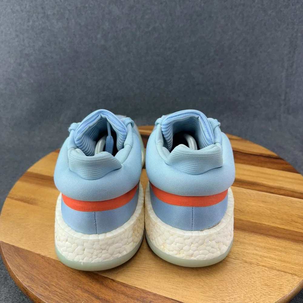 Adidas Marquee Boost Low Glow Blue Mens 13 Baby Blue Orange White Basketball